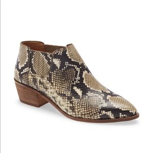 NEW Madewell Sonia leather snakeskin Chelsea boots